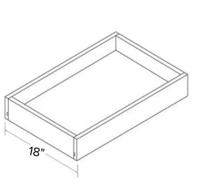 Roll Tray 18" - White Shaker