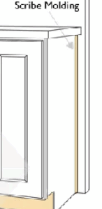 Out Side Scribe Molding 8" - White Shaker