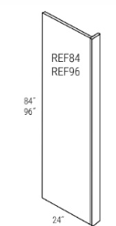Refrigerator Panel 24" x 96" - White Shaker