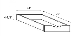Roll Tray 24" - White Shaker