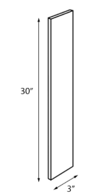 Wall Filler 3" x 30" - White Shaker