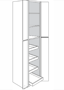 Pantry Cabinet 30" x 90" - White Shaker