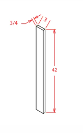 Wall Filler 3" x 42" - White Shaker