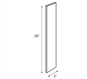 Wall Filler 3" x 36" - White Shaker