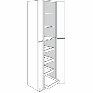 Pantry Cabinet 18" x 84" - White Shaker
